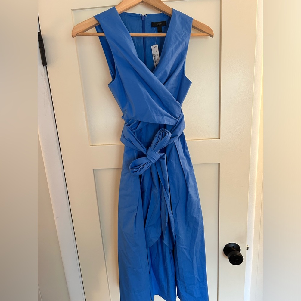 NWT Jcrew royal blue cotton dress- size 2